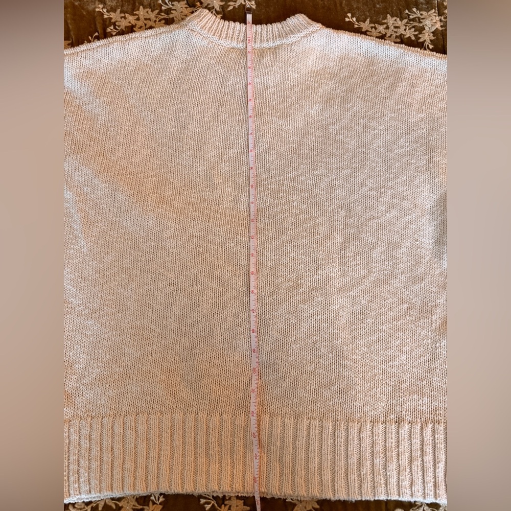 Jenny Kane Cocoon Cotton Knit Sweater-Cream Color - Picture 4 of 8
